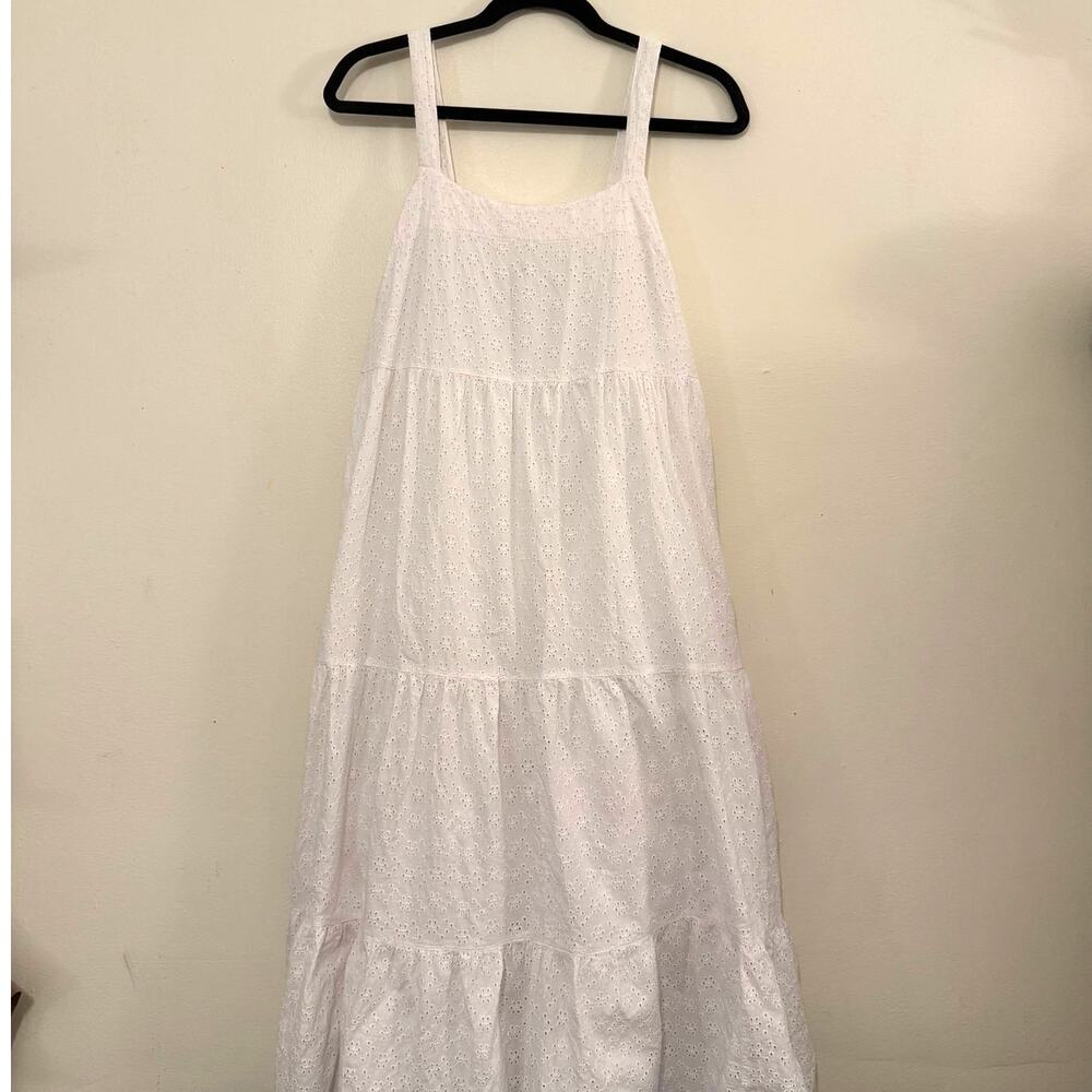 White cotton tiered sundress- Size M, The Drop - Picture 2 of 8
